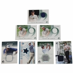 Seven (7) UD Tournament Used Shirt Patch Cards - Front 9, Course Classics, Tour Swatch & Americas Best 