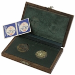 Ben Hogans Personal 1952 National Golf Day Medals For Approval In Makers Case V1 Stamps