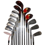 Dinah Shore's Personal Stan Thompson Irons, Woods & Pink Dinah Mallet Putter in Bag