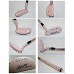 Dinah Shore's Personal Stan Thompson Irons, Woods & Pink Dinah Mallet Putter in Bag