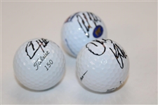 Tyrrell Hatton, Adam Hadwin & Chris Kirk Signed Golf Balls JSA ALOA