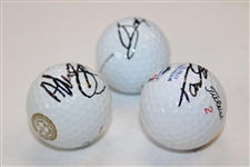 Tommy Fleetwood, Adam Svensson & Byeong-Hun An Signed Golf Balls JSA ALOA