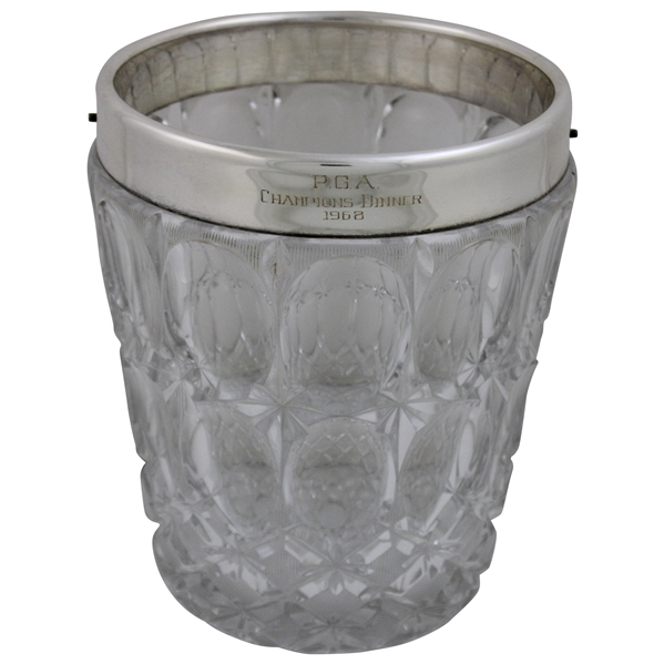 1968 PGA Champions Dinner Large Crystal Cut Glass Ice Bucket Bowl