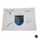 Goosen, Stephenson, Payne & Walters Signed World Golf Hall of Fame Flag JSA ALOA