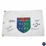 Burke, Runyan, Casper, Berg, Jameson, Suggs & 2 others Signed WGHoF Flag JSA ALOA
