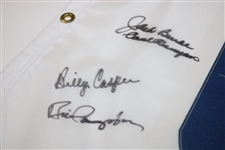 Burke, Runyan, Casper, Berg, Jameson, Suggs & 2 others Signed WGHoF Flag JSA ALOA