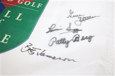 Burke, Runyan, Casper, Berg, Jameson, Suggs & 2 others Signed WGHoF Flag JSA ALOA