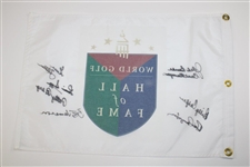 Burke, Runyan, Casper, Berg, Jameson, Suggs & 2 others Signed WGHoF Flag JSA ALOA