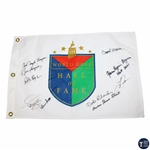 Dye, Mann, Jacklin, Suggs, Charles & 5 others Signed WGHoF Flag JSA ALOA