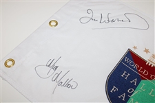 Davis Love III, Ian Woosnam & Meg Mallon Signed World Golf Hall of Fame Flag JSA ALOA
