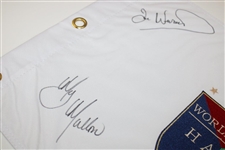 Love III, Woosnam, Mallon & Ochoa Signed World Golf Hall of Fame Flag JSA ALOA