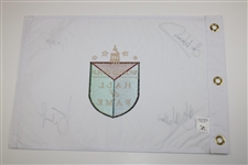 Love III, Woosnam, Mallon & Ochoa Signed World Golf Hall of Fame Flag JSA ALOA