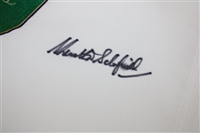 Fred Couples, Colin Montgomerie & Ken Schofield Signed World Golf Hall of Fame Flag JSA ALOA