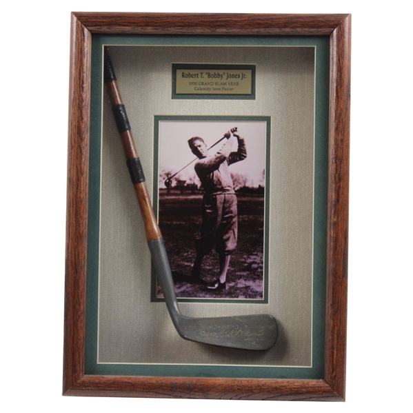 Bobby Jones 1930 Calamity Jane Putter & Photo Display - Framed