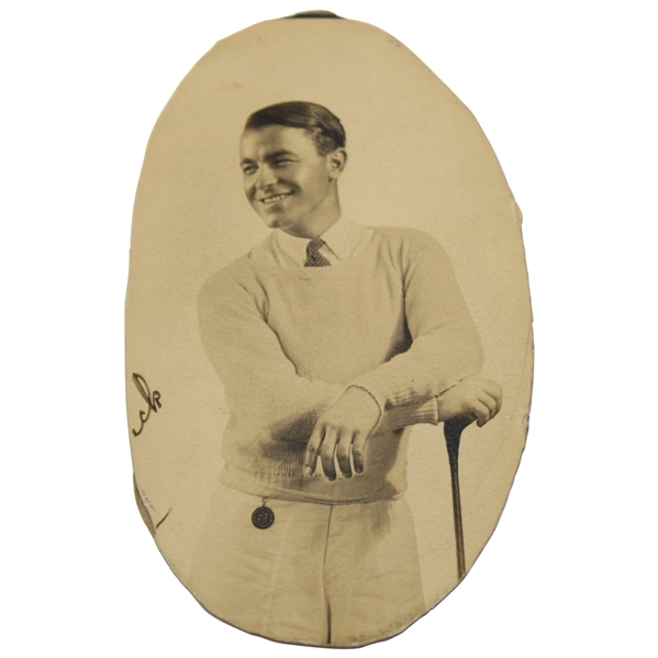 Early Gene Sarazen Circle Cutout Original Posed Studio Photo - Sarazen Collection
