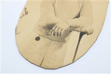 Early Gene Sarazen Circle Cutout Original Posed Studio Photo - Sarazen Collection