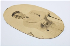 Early Gene Sarazen Circle Cutout Original Posed Studio Photo - Sarazen Collection