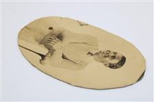 Early Gene Sarazen Circle Cutout Original Posed Studio Photo - Sarazen Collection