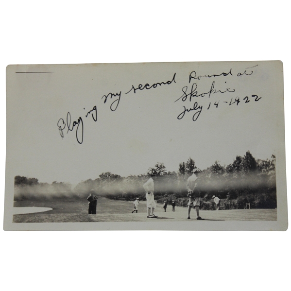 Gene Sarazen 1922 US Open Playing My Second Round At Skokie Original Photo - Sarazen Collection