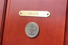 Johnny Miller's Original World Golf Hall of Fame Cherry Wood Locker Door #73