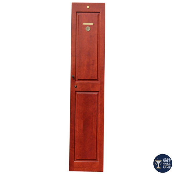 Francis Ouimets Original World Golf Hall of Fame Cherry Wood Locker Door #8