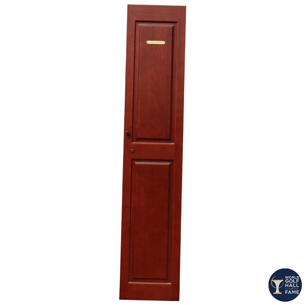 Tiger Woods Original World Golf Hall of Fame Cherry Wood Locker Door