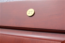 Mickey Wright's Original World Golf Hall of Fame Cherry Wood Locker Door #27