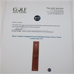 Harry Vardon's Original World Golf Hall of Fame Cherry Wood Locker Door #13