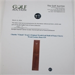 Charles Chick Evans' Original World Golf Hall of Fame Cherry Wood Locker Door #19