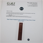 Tiger Woods' Original World Golf Hall of Fame Cherry Wood Locker Door