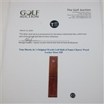 Tom Morris Jr.'s Original World Golf Hall of Fame Cherry Wood Locker Door #20
