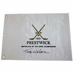 Tom Watson Signed Prestwick "1851 Birthplace Of The Open Championship” Flag JSA ALOA