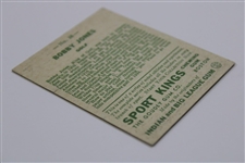 Bobby Jones 1933 Goudey Sport Kings Golf Card No. 38- Excellent Condition