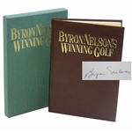 Byron Nelson Twice Signed 1973 Byron Nelsons Winning Golf LTD ED #484/500 Book JSA ALOA