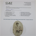 Early Gene Sarazen Circle Cutout Original Posed Studio Photo - Sarazen Collection