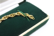 Augusta National Golf Club 10k Gold Charm Bracelet w/Velvet Box