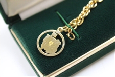 Augusta National Golf Club 10k Gold Charm Bracelet w/Velvet Box