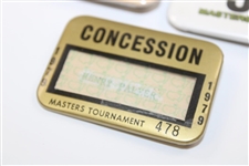 Seven (7) Masters Tournament Employee Badges - 1979, 1987-1988, 1991-1994