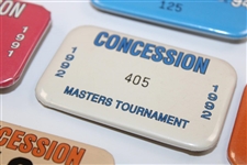 Seven (7) Masters Tournament Employee Badges - 1979, 1987-1988, 1991-1994