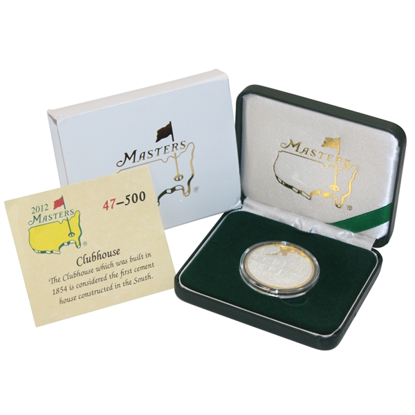 2012 Masters Tournament Ltd Ed Coin #047/350 in Box w/Card - Augusta National Clubhouse