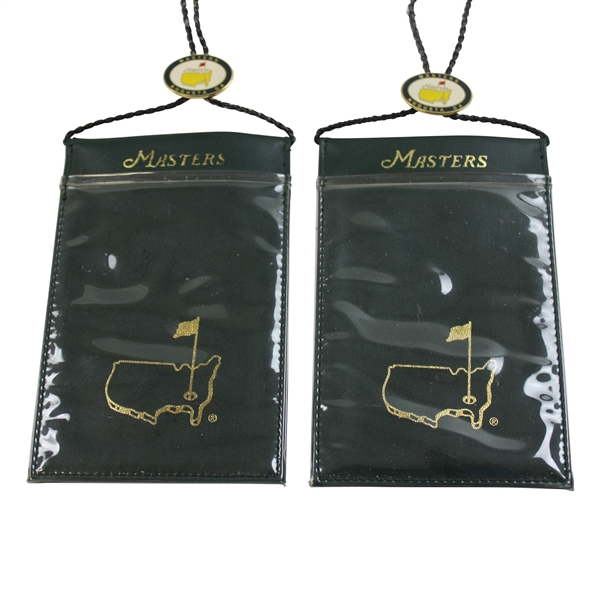 Two (2) Masters Tournament Logo Dk Green Lanyards - Used