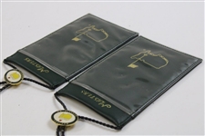 Two (2) Masters Tournament Logo Dk Green Lanyards - Used