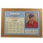 1997 Masters Hand Painted Tiger Woods Portrait & 72 Hole Summary by Artist Jack Sneiderman