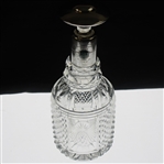 1932 Belmont Manor Mens Championship Lead Crystal Decanter Trophy w/Sterling Silver Neck & Stopper