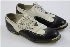 Payne Stewart Signed Tournament Worn Black & White 'Fore' Golf Shoes