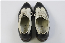 Payne Stewart Signed Tournament Worn Black & White 'Fore' Golf Shoes