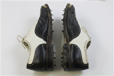 Payne Stewart Signed Tournament Worn Black & White 'Fore' Golf Shoes
