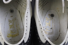 Payne Stewart Signed Tournament Worn Black & White 'Fore' Golf Shoes