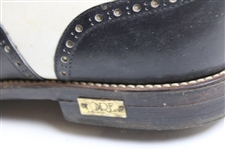 Payne Stewart Signed Tournament Worn Black & White 'Fore' Golf Shoes