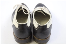 Payne Stewart Signed Tournament Worn Black & White 'Fore' Golf Shoes